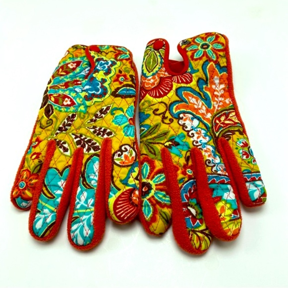 Vera Bradley Quilted Fleece Winter Gloves Size Small